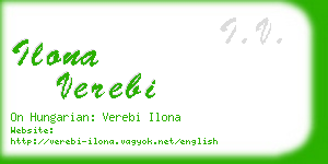 ilona verebi business card